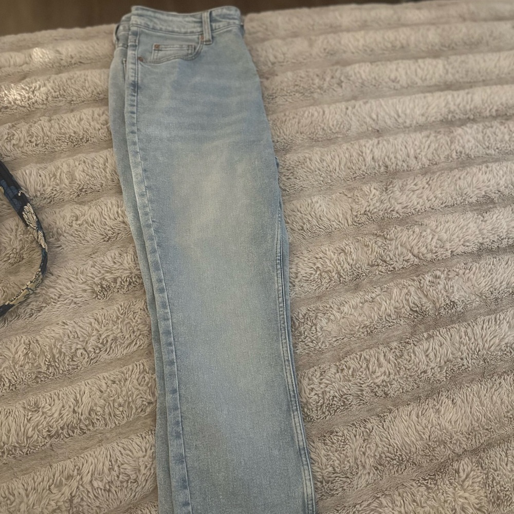 H&M Blue High Waist Skinny Jeans